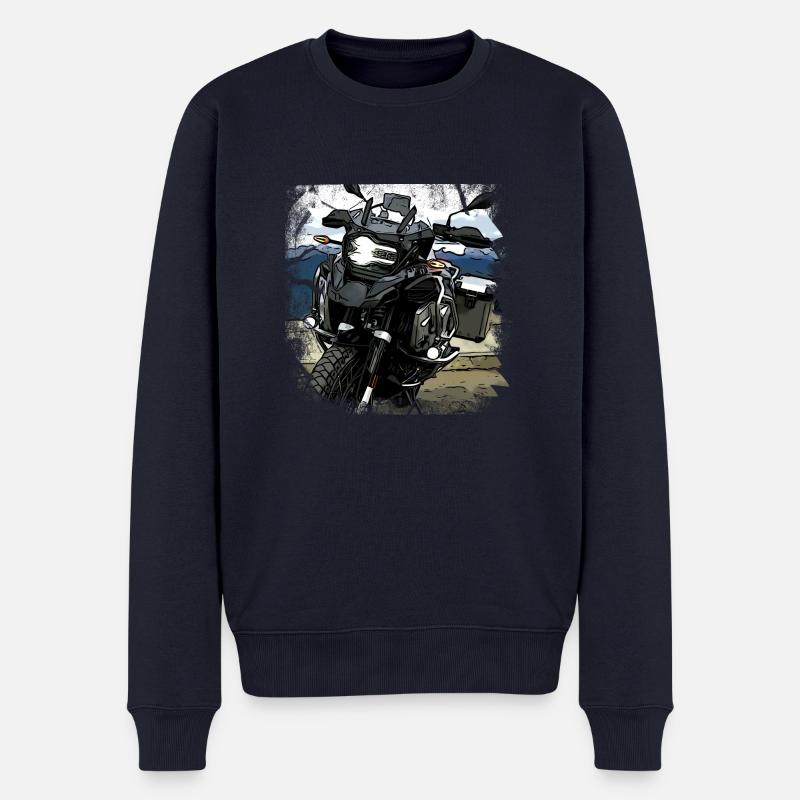 Schwarze GS - Männer Premium Bio Pullover - Navy