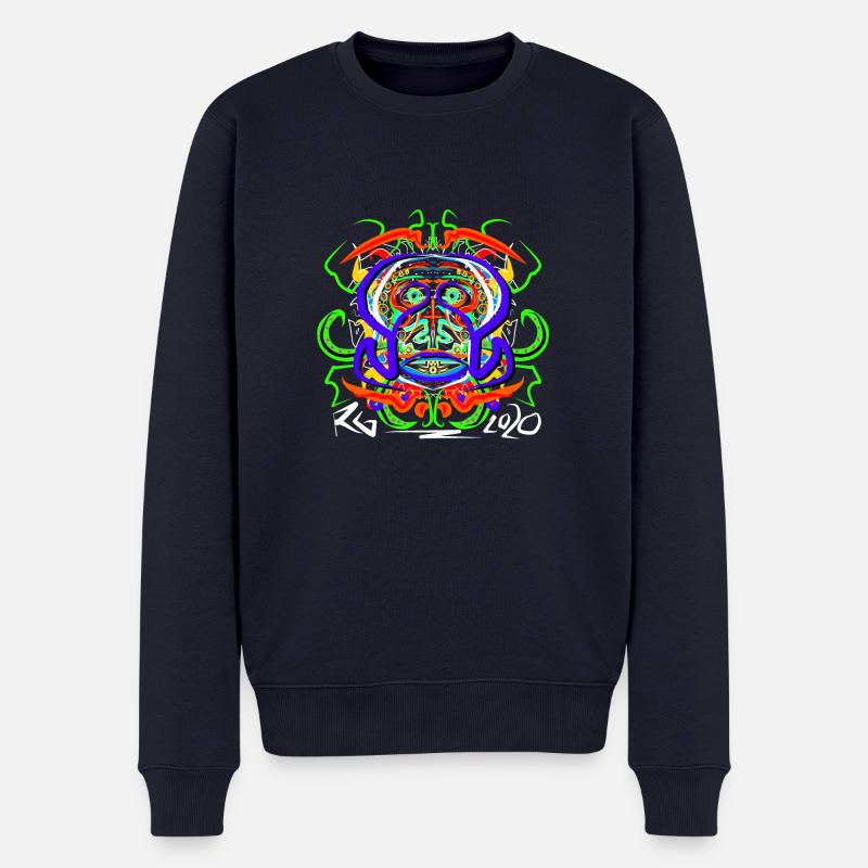 Abstract Ape - Männer Premium Bio Pullover - Navy