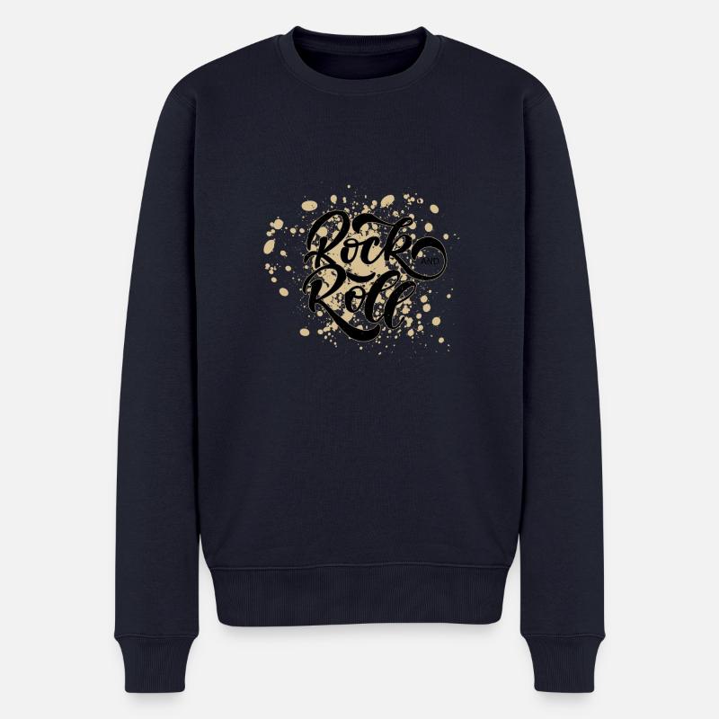 Rock and roll - Pull Premium bio Homme - bleu marine
