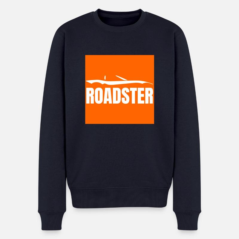Roadster Orange - Männer Premium Bio Pullover - Navy
