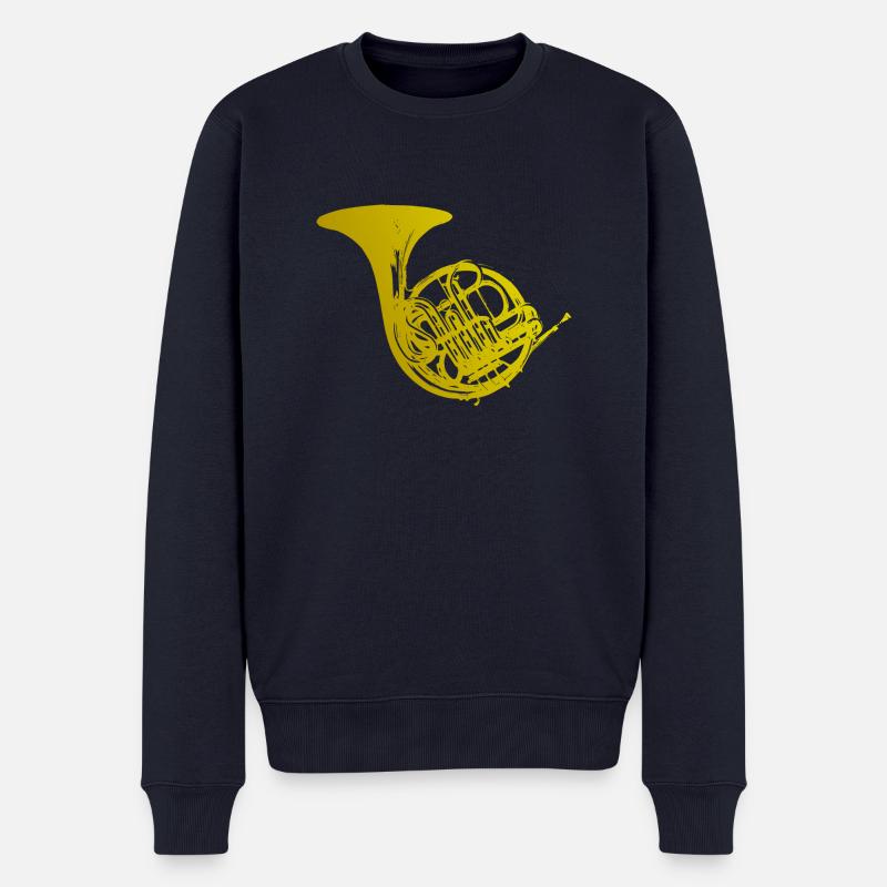 Horn - Männer Premium Bio Pullover - Navy