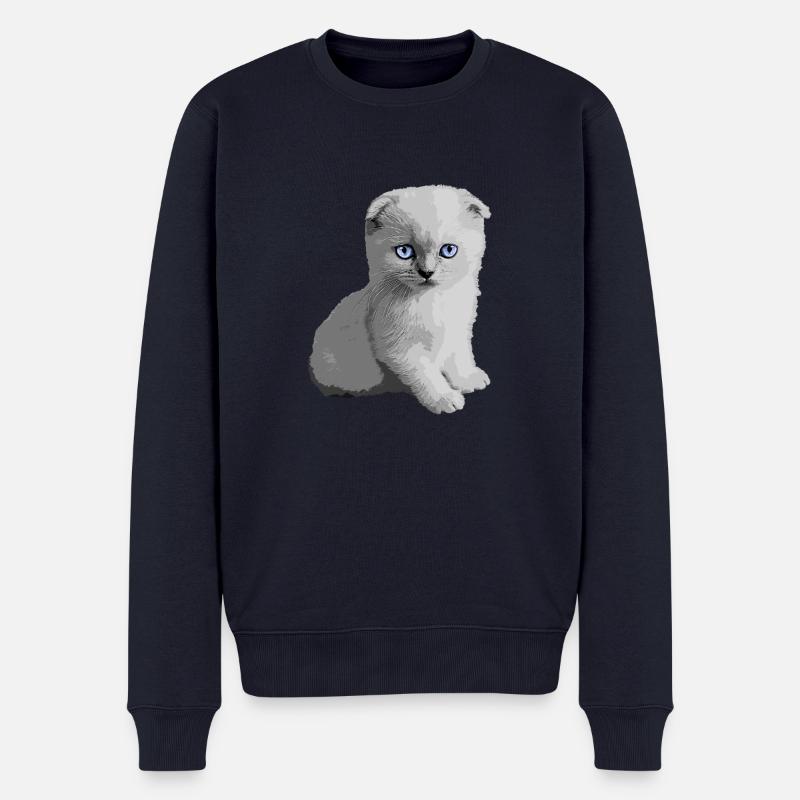 Chaton mignon Kitty - Pull Premium bio Homme - bleu marine