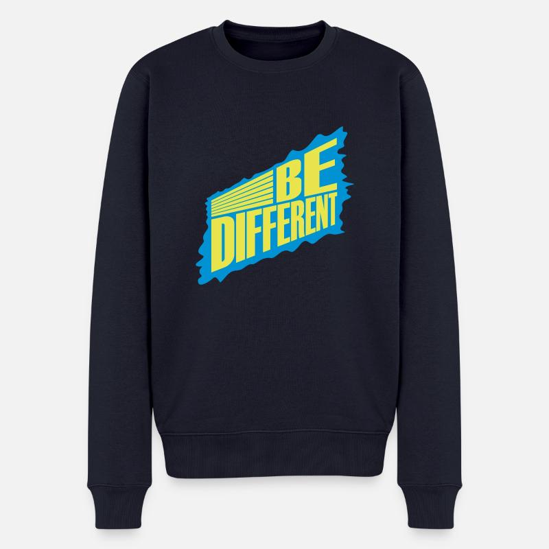 Be different Logo Design - Männer Premium Bio Pullover - Navy