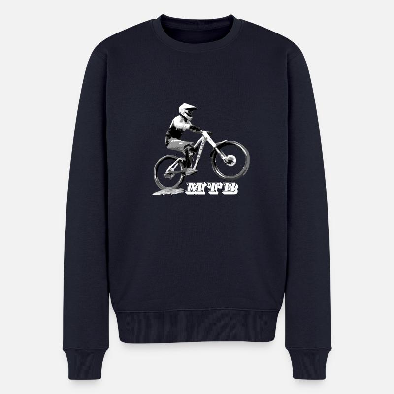Mtb - Männer Premium Bio Pullover - Navy