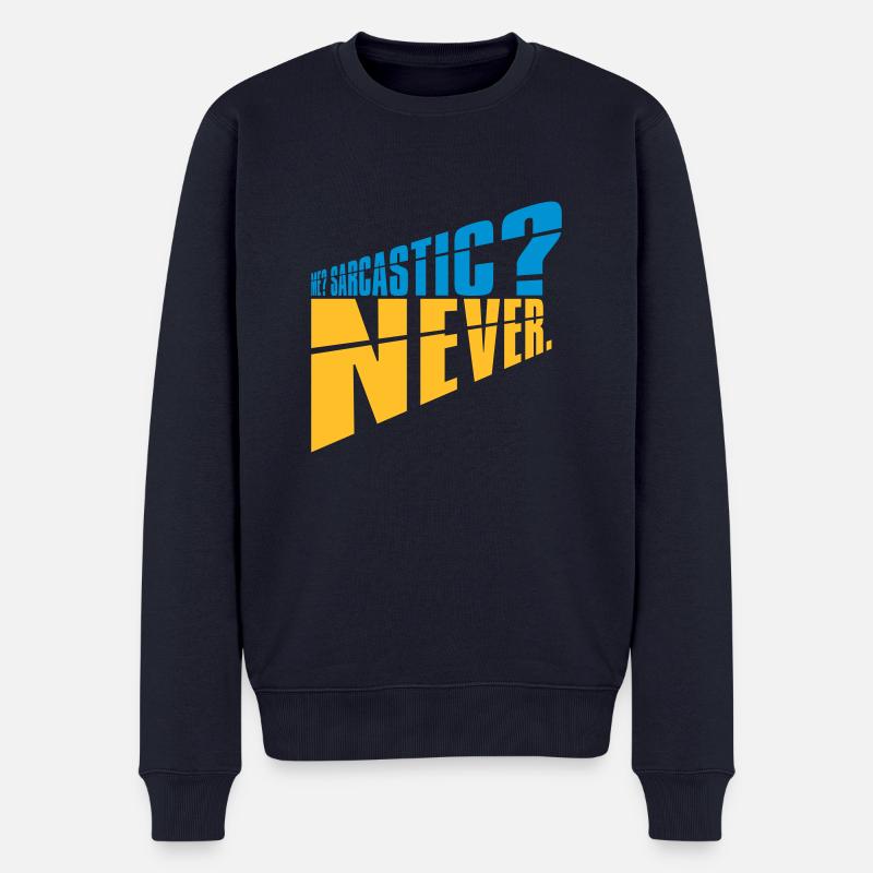 moi sarcastique ne cite jamais - Pull Premium bio Homme - bleu marine
