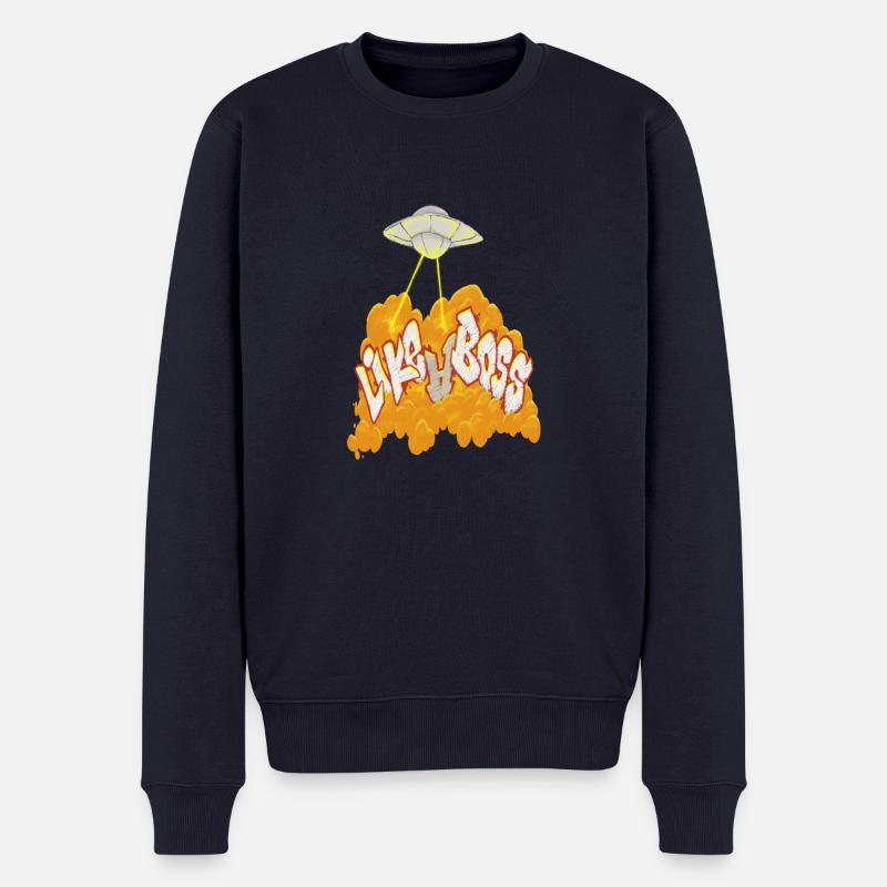 UFO Explosion  - Männer Premium Bio Pullover - Navy