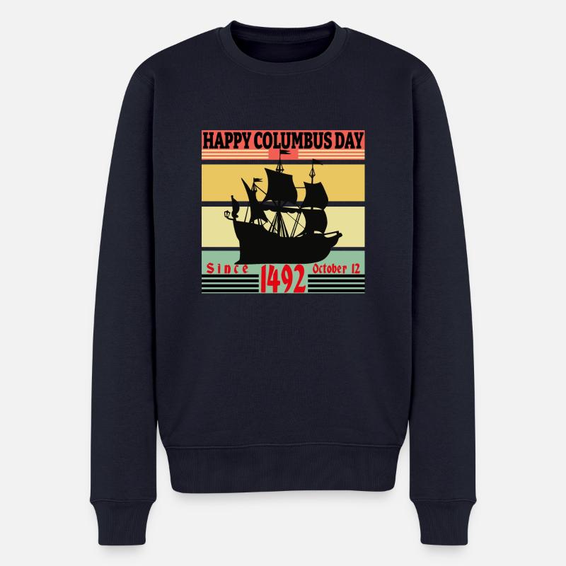Jour de Christophe Colomb - Pull Premium bio Homme - bleu marine