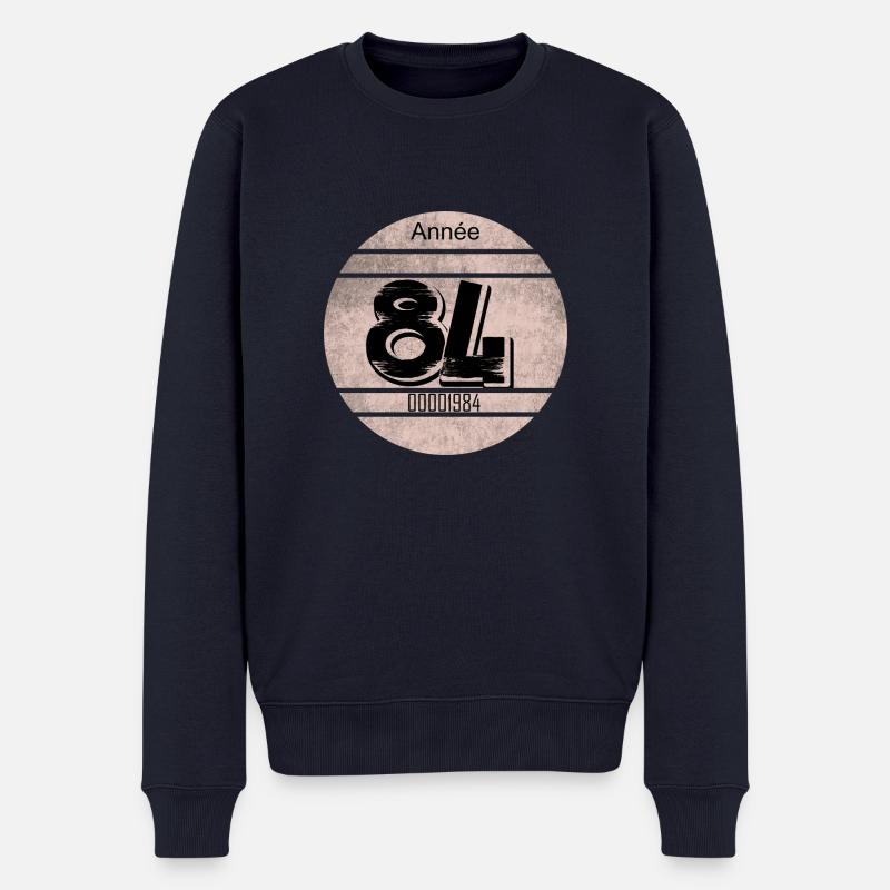 Vignette auto vintage 1984 - Pull Premium bio Homme - bleu marine