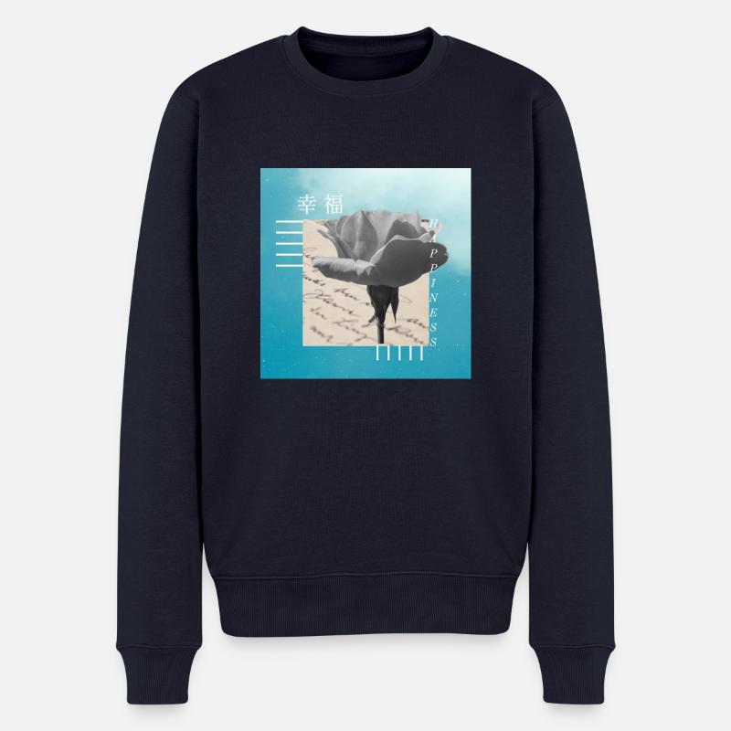Japanisch - Männer Premium Bio Pullover - Navy