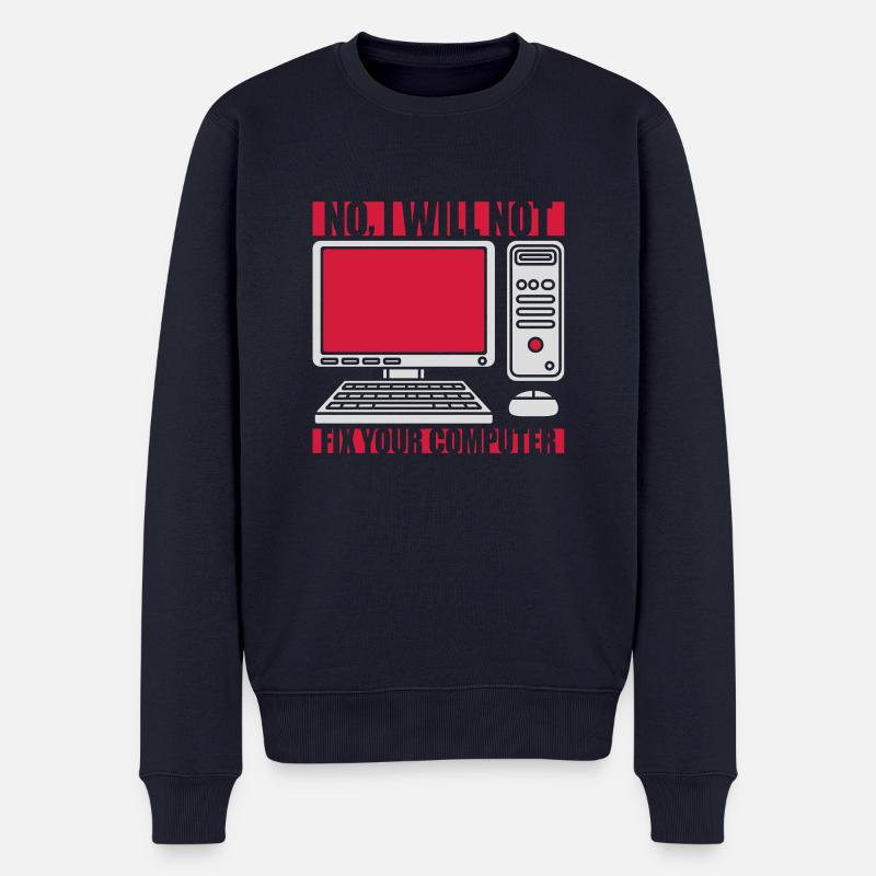not fix your computer - Men's Premium Organic Jumper - navy