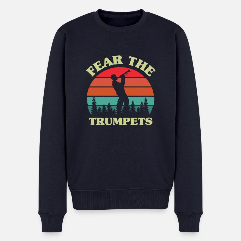 Fear The Trumpets - Männer Premium Bio Pullover - Navy