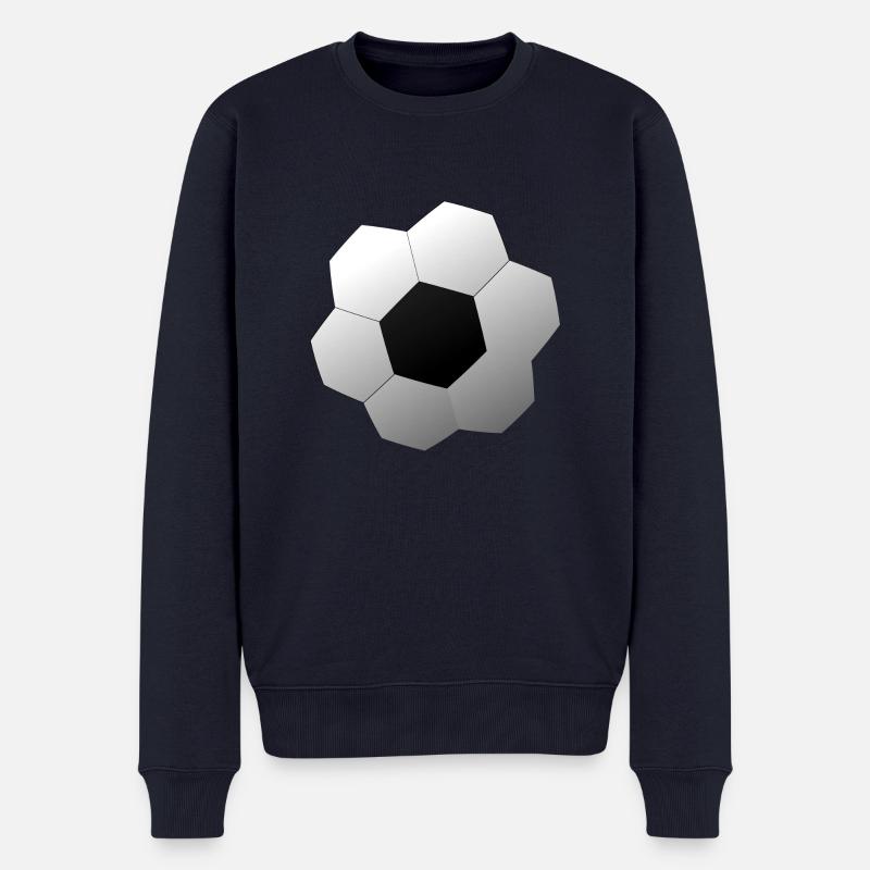 Fußball Soccer - Männer Premium Bio Pullover - Navy