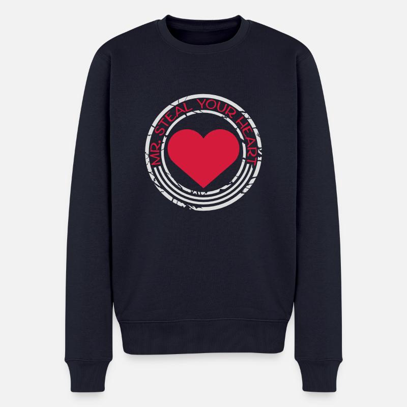 M. Vole ton cœur - Pull Premium bio Homme - bleu marine