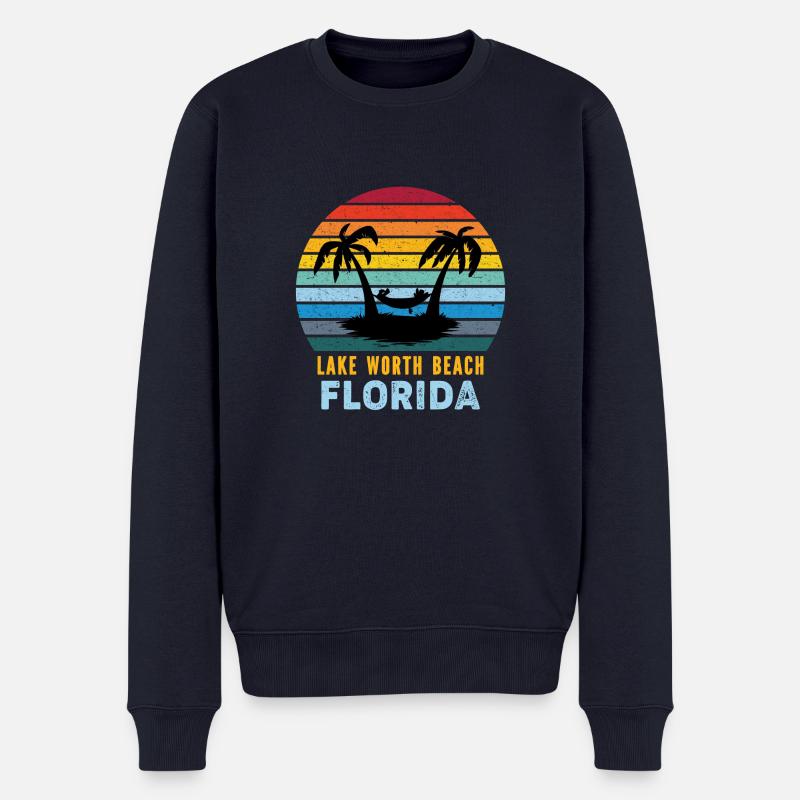 Lake Worth Beach Floride - Pull Premium bio Homme - bleu marine