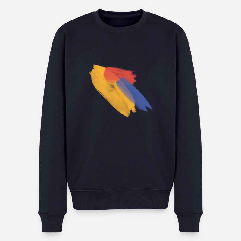 Regenbogen - Männer Premium Bio Pullover - Navy
