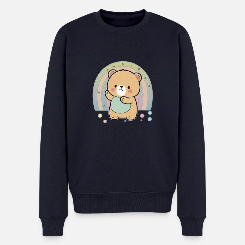 Süßer kleiner Teddybär - Männer Premium Bio Pullover - Navy