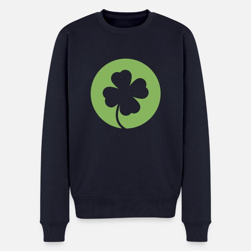 Trèfle vert pour la Saint-Patrick - Pull Premium bio Homme - bleu marine