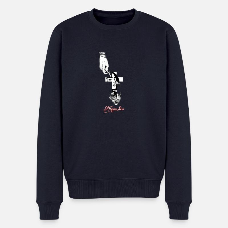 16FD1066 F56F 4FC3 8DDA 01C251051B9E - Männer Premium Bio Pullover - Navy