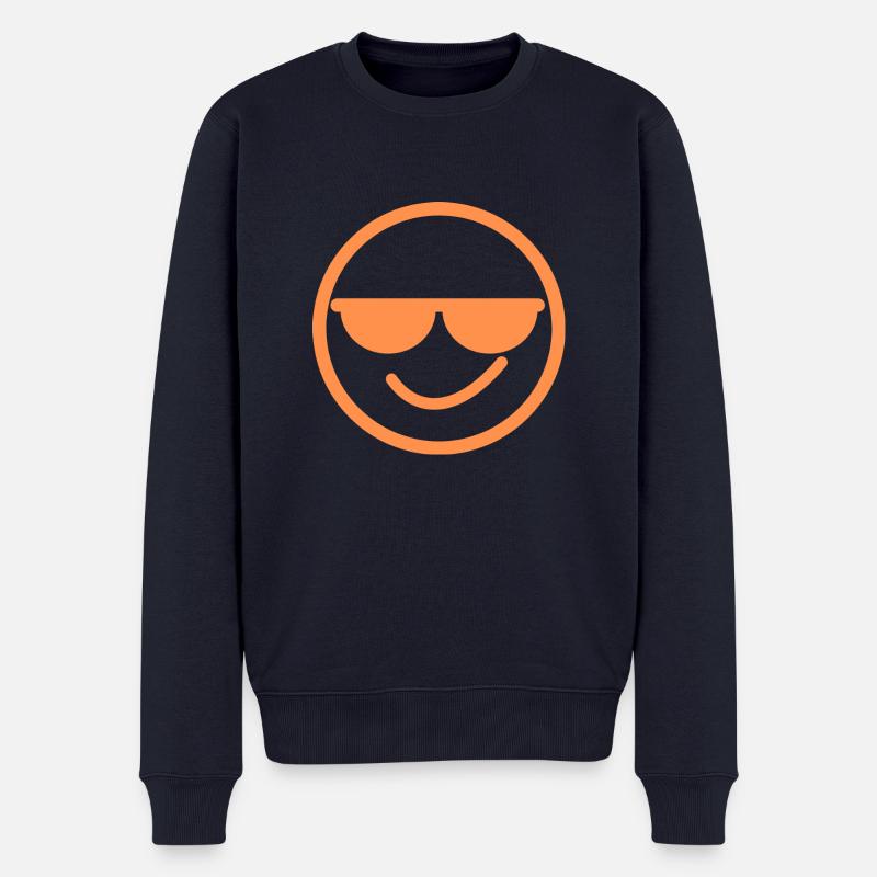 Smily cool - Männer Premium Bio Pullover - Navy