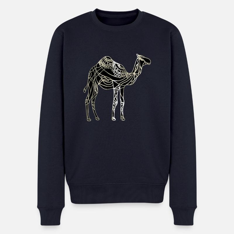 Kamel - Männer Premium Bio Pullover - Navy