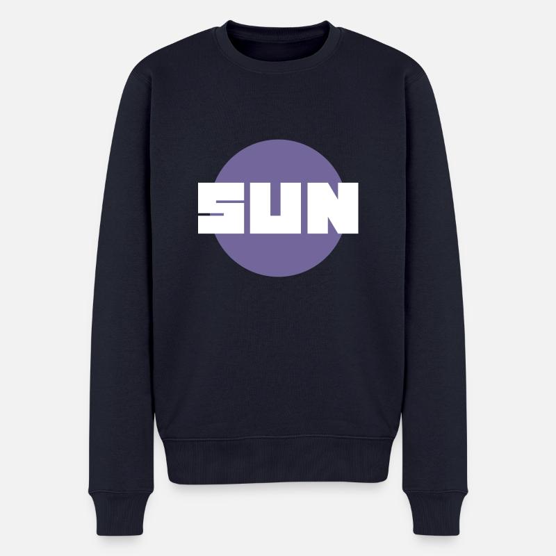 SUN (Midnight Design) - Männer Premium Bio Pullover - Navy