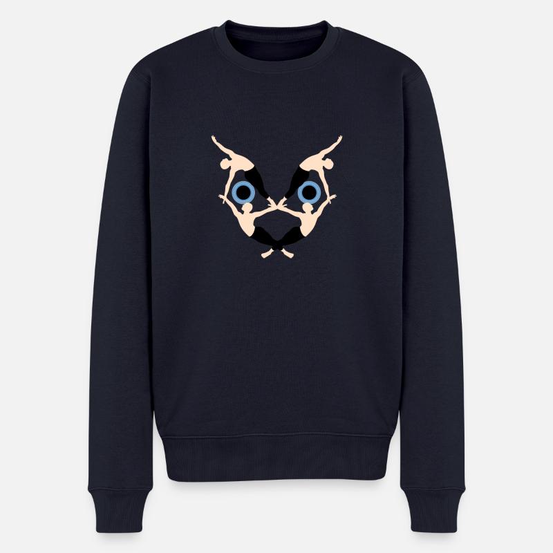 Auge - Männer Premium Bio Pullover - Navy