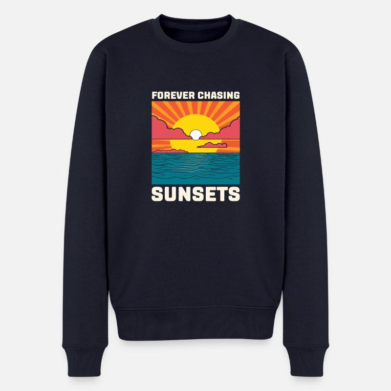 Forever Chasing Sunsets - Männer Premium Bio Pullover - Navy