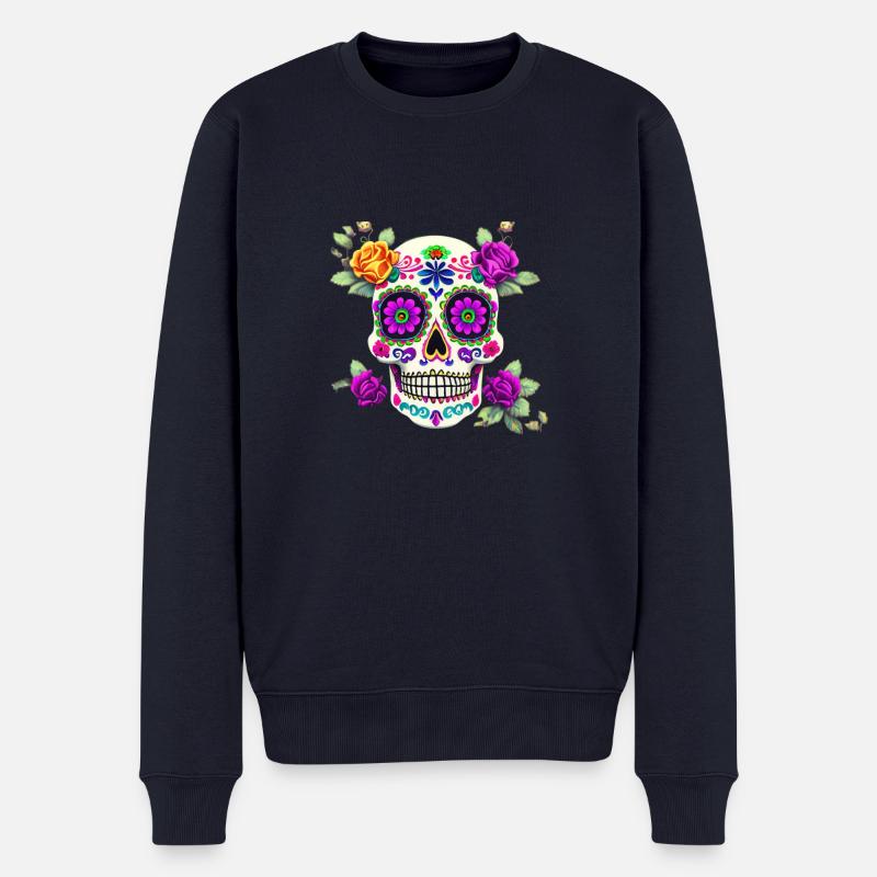 Dia de los Muertos - Männer Premium Bio Pullover - Navy