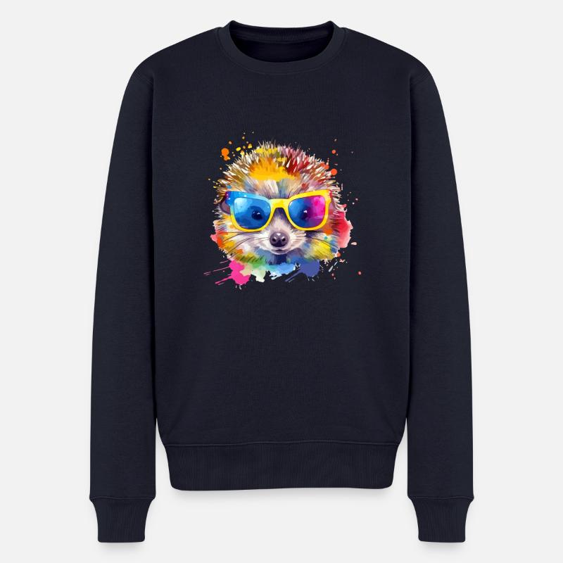 Kiki der Igel - Männer Premium Bio Pullover - Navy