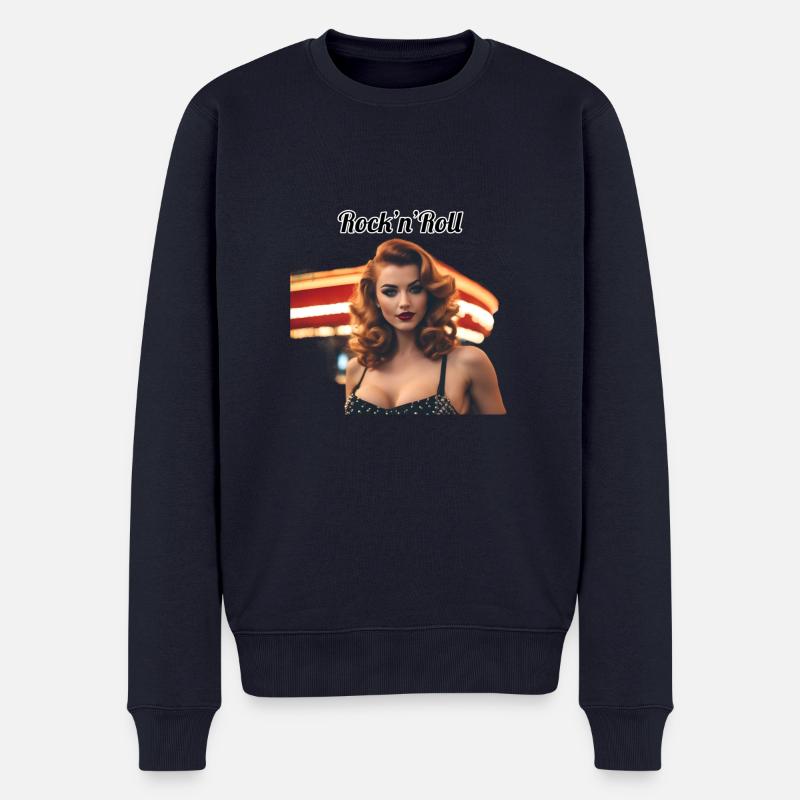 Pinup - Männer Premium Bio Pullover - Navy