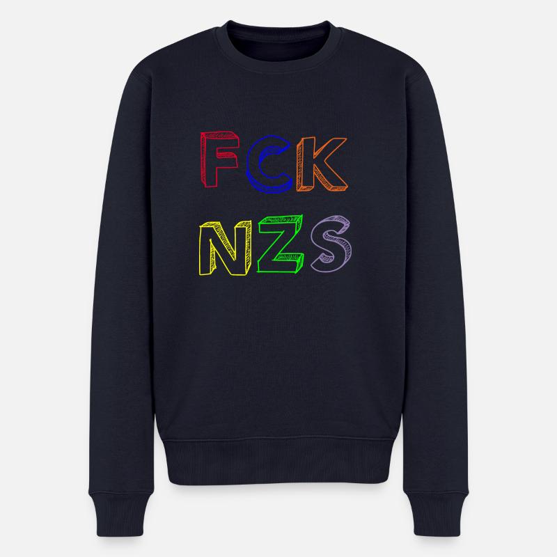 FCK NZS - Männer Premium Bio Pullover - Navy