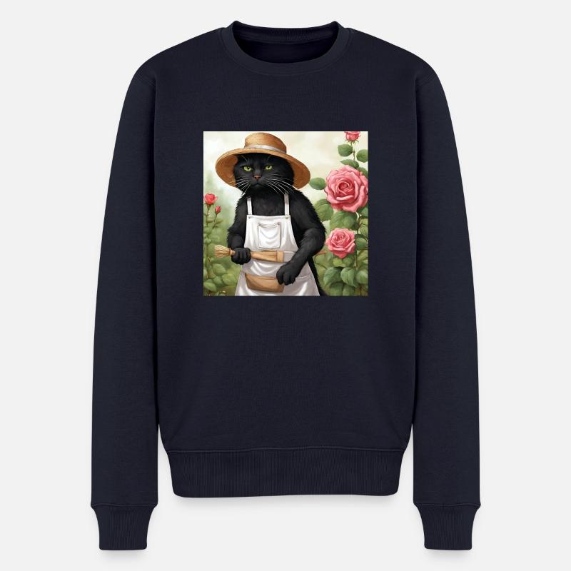 Gartenkater - Männer Premium Bio Pullover - Navy