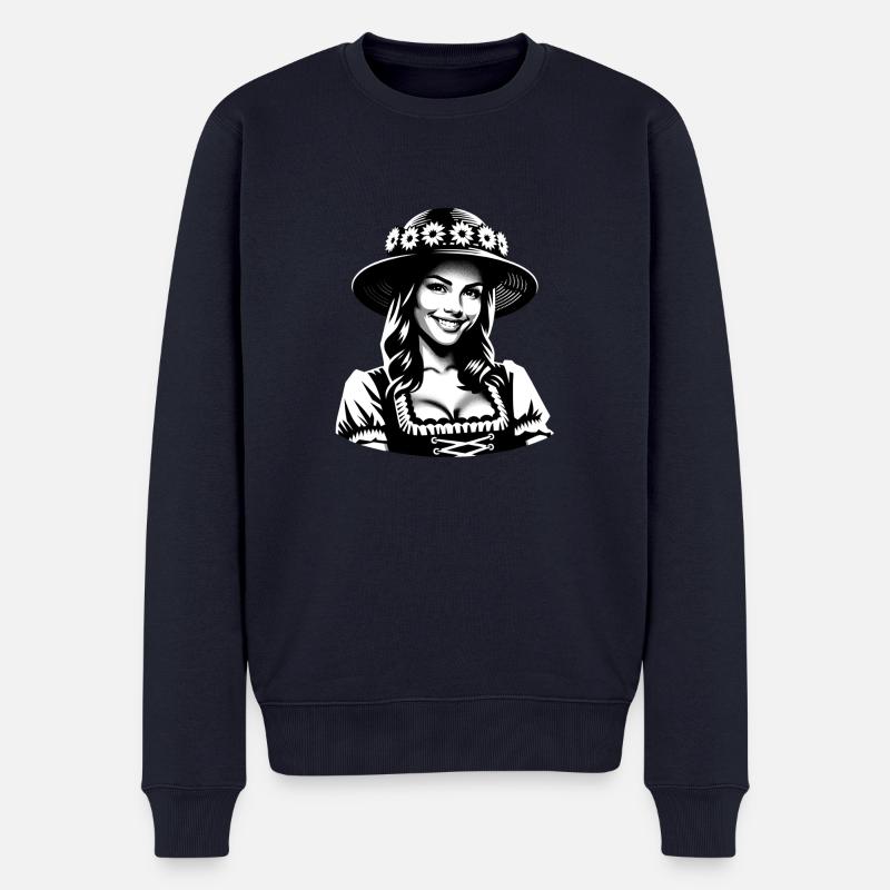 Schwarzwald Mädel - Männer Premium Bio Pullover - Navy
