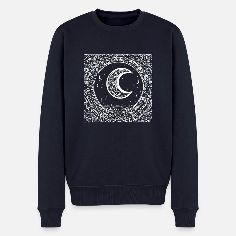 Stammes-Mond - Männer Premium Bio Pullover - Navy