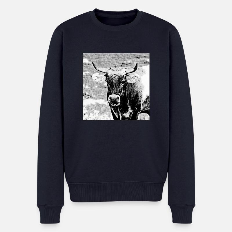 Stier - Männer Premium Bio Pullover - Navy