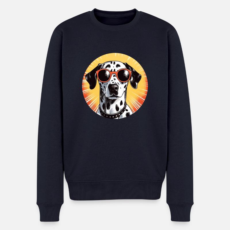 Dalmatiner - Männer Premium Bio Pullover - Navy