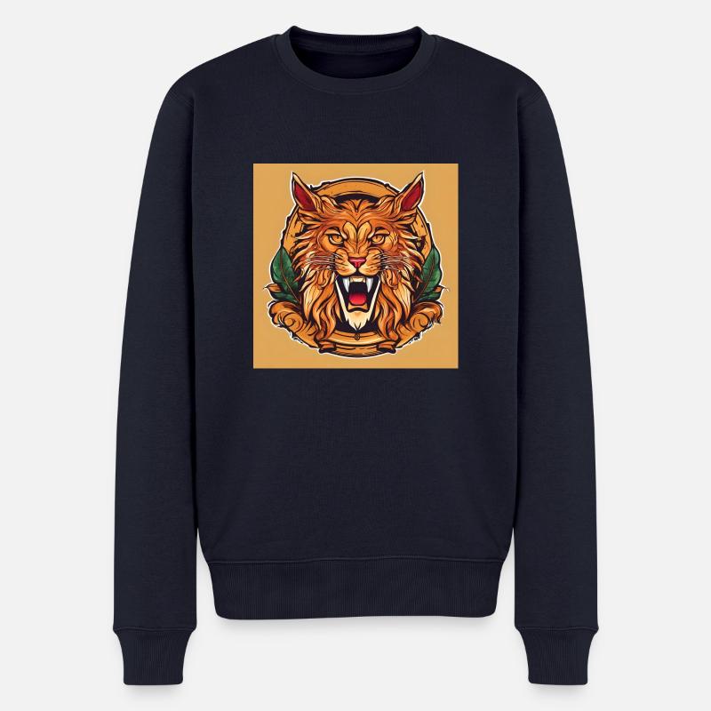 Tiger - Männer Premium Bio Pullover - Navy