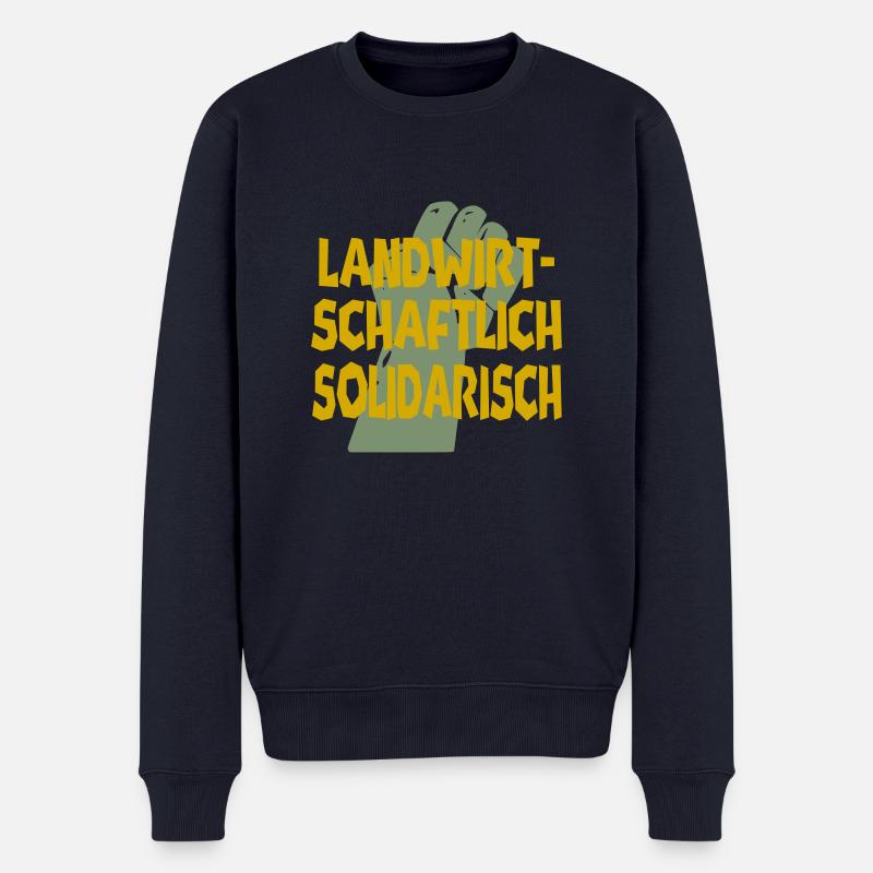 Landwirtschaftlich solidarisch - Männer Premium Bio Pullover - Navy