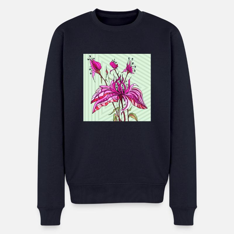 Fleur - Pull Premium bio Homme - bleu marine