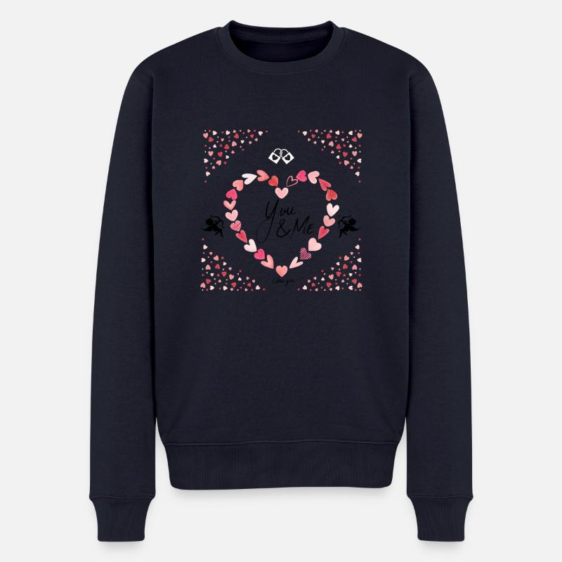 Valentinstag - Männer Premium Bio Pullover - Navy