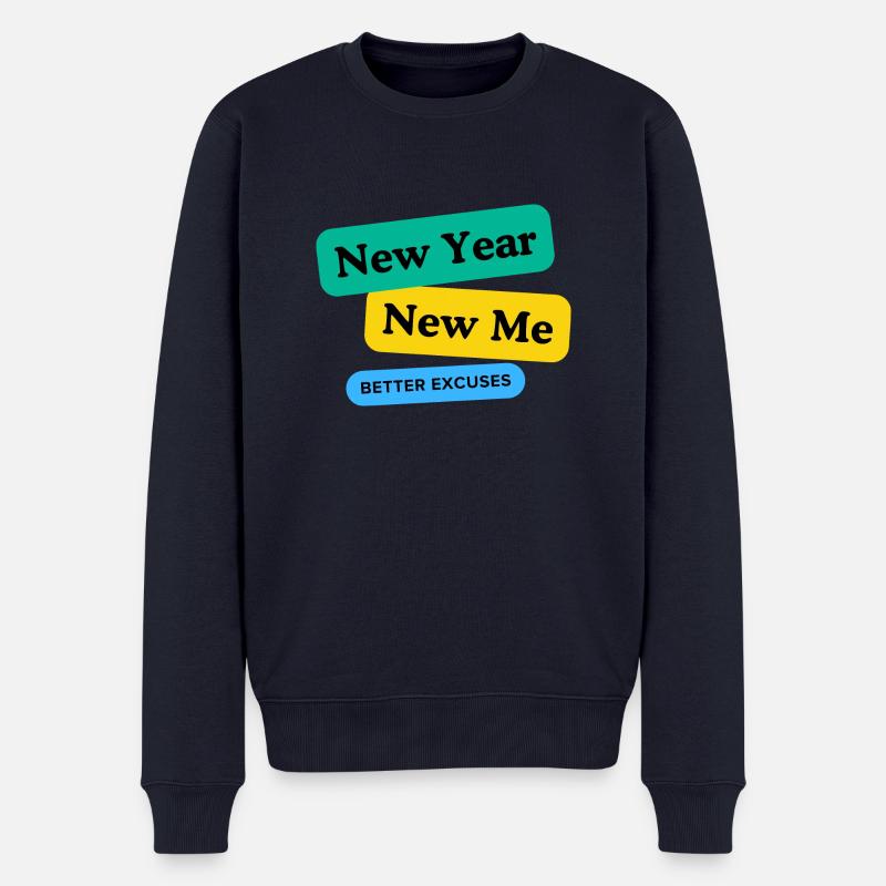 Neues Jahr, neues Ich - Männer Premium Bio Pullover - Navy