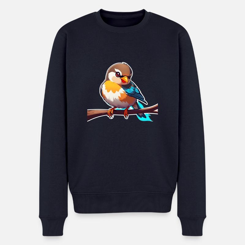 Junger Spatz - Männer Premium Bio Pullover - Navy