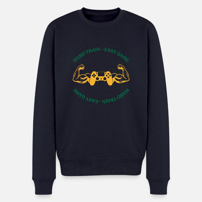 Gaming Shirt - Männer Premium Bio Pullover - Navy