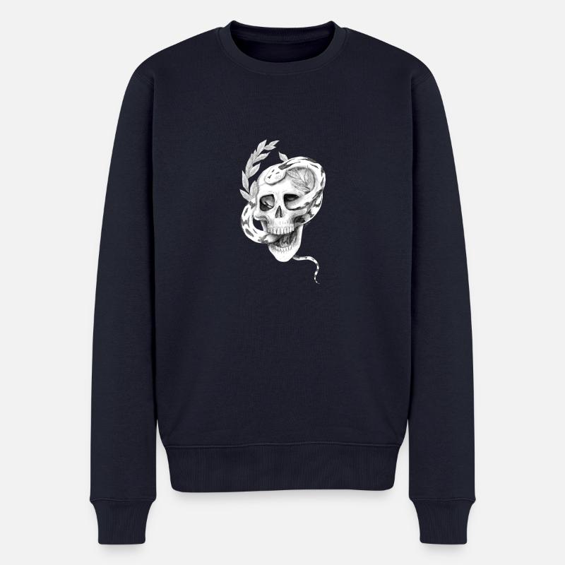 Crâne de serpent - Pull Premium bio Homme - bleu marine