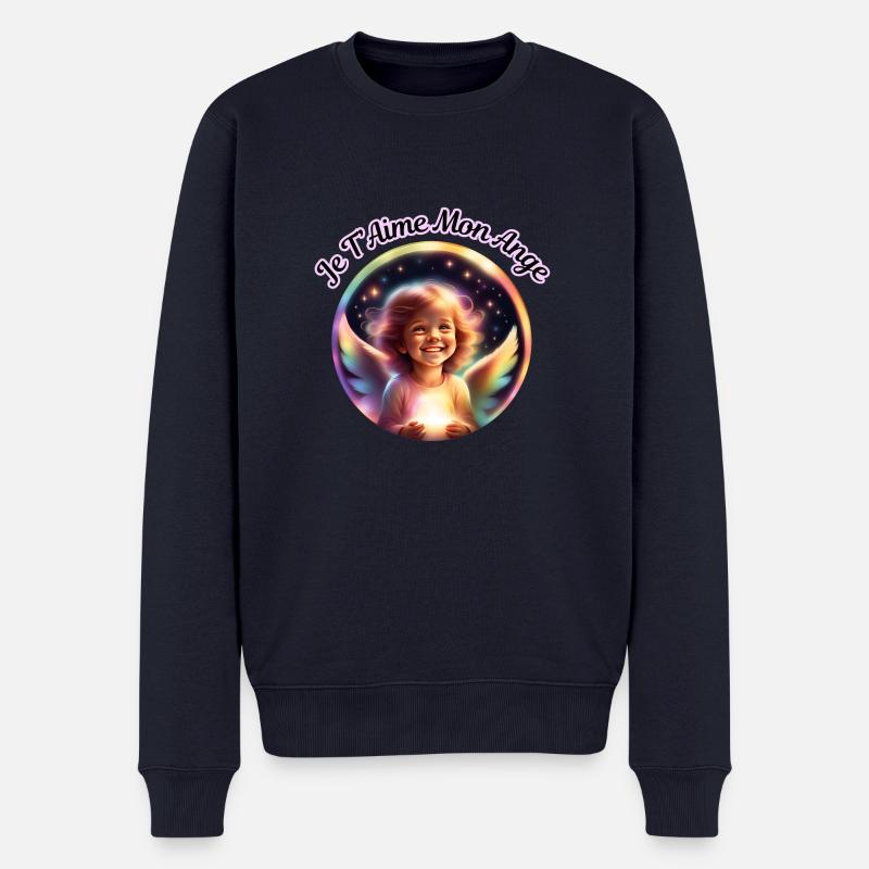 Ich liebe dich, mein Engel 2 - Männer Premium Bio Pullover - Navy