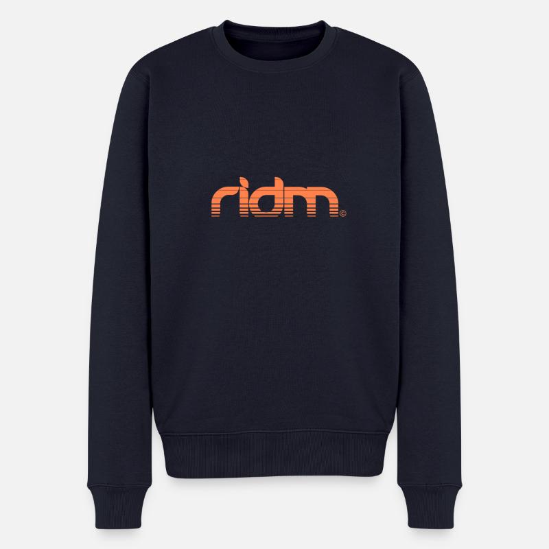 RIDM Rayé - Pull Premium bio Homme - bleu marine