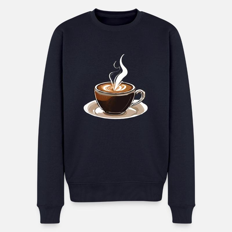 Tasse de café - Pull Premium bio Homme - bleu marine