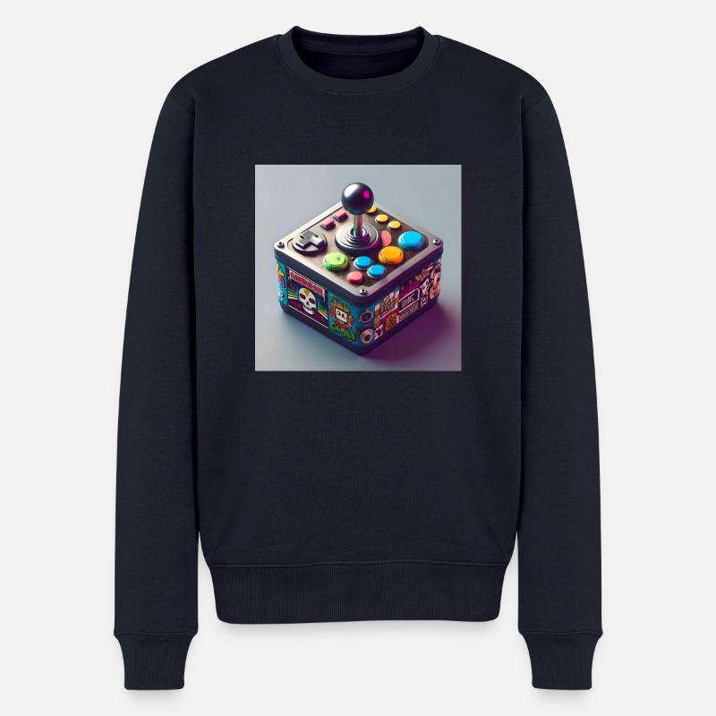 Joystick 9 - Männer Premium Bio Pullover - Navy