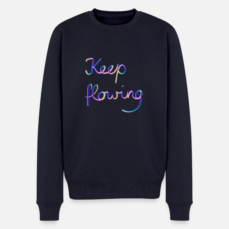 Keep flowing - Männer Premium Bio Pullover - Navy