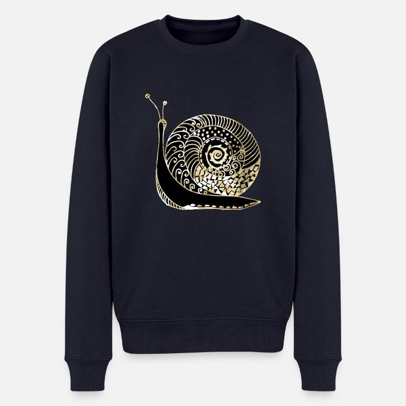 Escargot - Pull Premium bio Homme - bleu marine